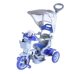 Ficha técnica e caractérísticas do produto Triciclo Infantil com Capota Removível, Música e Luzes ET Bel Fix Azul