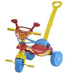Ficha técnica e caractérísticas do produto Triciclo Infantil com Empurrador Smile Confort Vermelho/Azul 447 - Biemme