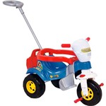 Ficha técnica e caractérísticas do produto Triciclo Infantil Magic Toys Tico Tico - Pedal e Passeio com Aro - Bichos Vermelho/Azul