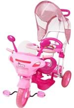 Ficha técnica e caractérísticas do produto Triciclo Infantil Moto Rosa - Belfix