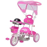 Triciclo Infantil Passeio com Empurrador 2 em 1 Motoca - Rosa - Bw003r