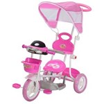 Ficha técnica e caractérísticas do produto Triciclo Infantil Passeio com Empurrador 2 em 1 Motoca - Rosa - Bw003R
