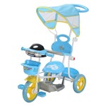 Ficha técnica e caractérísticas do produto Triciclo Infantil Passeio Haste 2 em 1 Azul Claro Importway