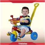 Ficha técnica e caractérísticas do produto Triciclo Infantil Smile Confort Vermelho - Biemme