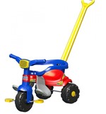 Ficha técnica e caractérísticas do produto Triciclo Infantil Tico Tico Festa Azul com Empurrador Magic Toys