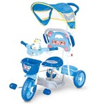 Triciclo Love Baby com Capota e Sons Azul - Cotiplás 2005