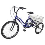 Ficha técnica e caractérísticas do produto Triciclo Pedal Twice AZUL Aro 26 - Dream Bike