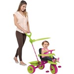 Ficha técnica e caractérísticas do produto Triciclo Smart Plus com Capota Brinquedos Bandeirante Rosa e Verde