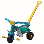 Ficha técnica e caractérísticas do produto Triciclo Tico Tico Magic Toys Cebolinha com Aro para Proteção - Azul/Amarelo