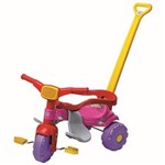 Ficha técnica e caractérísticas do produto Triciclo Tico Tico Magic Toys Mônica com Aro para Proteção - Rosa/Vermelho/Lilás/Amarelo