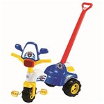 Ficha técnica e caractérísticas do produto Triciclo Tico-Tico Magic Toys Polícia com Porta-Trecos - Azul/Amarelo/Branco