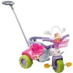 Ficha técnica e caractérísticas do produto Triciclo Tico-Tico Zoom Meg Rosa com Aro Protetor e Haste - Magic Toys - MAGIC TOYS