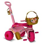 Ficha técnica e caractérísticas do produto Triciclo Velocípede Bandeirante Princesas Disney com Empurrador - Rosa