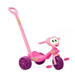 Ficha técnica e caractérísticas do produto Triciclo Zoótico Passeio e Pedal Rosa Brinquedos Bandeirante Rosa