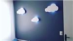 Ficha técnica e caractérísticas do produto Trio Nuvens Mdf com Luz de Led Luminaria Quarto Bebe