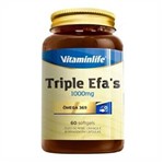 Ficha técnica e caractérísticas do produto Triple Efa`s 1000mg - 60 Softgels - Vitaminlife