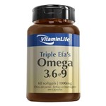 Ficha técnica e caractérísticas do produto Triple Efas Omega 3 6 9 - 60 Cápsulas - VitaminLife