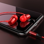 Ficha técnica e caractérísticas do produto 1.2M Linha Sports In-Ear metal fone de ouvido estéreo Earbuds Wired 3,5 milímetros AUX com microfone earphone