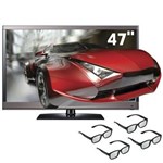 Ficha técnica e caractérísticas do produto TV 47" 3D LED LG 47LW5700 Full HD C/ Conexão à Internet*, Entradas HDMI e USB, Conversor Digital e 4 Óculos 3D - 120 Hz
