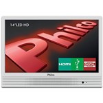 Ficha técnica e caractérísticas do produto TV LED 14" Philco PH14E10DB HD Conversor Digital Integrado HDMI USB 60Hz - Branco