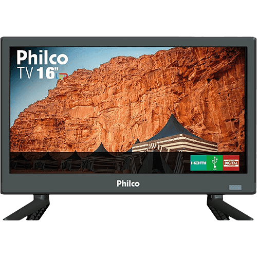 Ficha técnica e caractérísticas do produto TV LED 16" Philco HD PTV16S86D com Conversor Digital 2 HDMI 1 USB 60Hz
