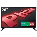 Ficha técnica e caractérísticas do produto TV LED 28" HD Philco PH28D27D com Conversor Digital Integrado, Progressive Scan, Entradas HDMI e Entrada USB