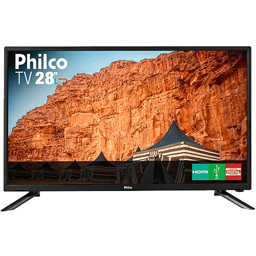 Ficha técnica e caractérísticas do produto TV LED 28" Philco PH28N91D HD com Conversor Digital 1 USB 1 HDMI - Preta