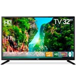 TV LED 32" HQ HQTV32 Resolução HD com Conversor Digital 3 HDMI 2 USB Recepção Digital