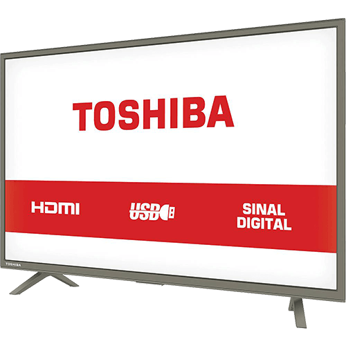 TV LED 32'' HD Toshiba 32L1800 3 HDMI USB Conversor Digital Integrado