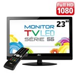 Ficha técnica e caractérísticas do produto TV Monitor 23" LED AOC T2355E Full HD C/ Conversor Digital e Entradas HDMI e USB
