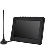 Ficha técnica e caractérísticas do produto Tv Portátil Digital 7 Pol Led Monitor Entrada Micro Sd C/ Antena + Controle