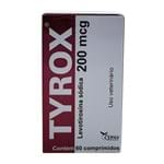 Ficha técnica e caractérísticas do produto Tyrox 200mcg 60 Comprimidos Cepav Cães Levotiroxina