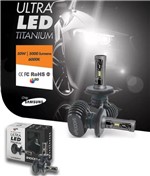 Ficha técnica e caractérísticas do produto Par De Lâmpadas Ultra Led Titanium Shocklight H1 Novo