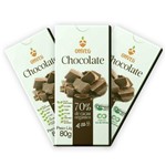 Ficha técnica e caractérísticas do produto 3 Un. Chocolate Vegano 70% Cacau Orgânico 80g Onveg