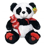 Ficha técnica e caractérísticas do produto Urso Panda de Pelúcia 3 Corações I LOVE YOU Fizzy