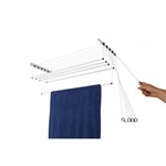 Ficha técnica e caractérísticas do produto Varal Teto ou Parede 5 Varetas Aço Pintado Branco 150cm - Maxeb