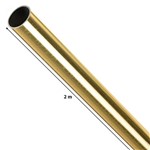 Ficha técnica e caractérísticas do produto Varão de Alumínio 19mm 2 Metros Dourado 1212 - Couselo