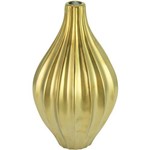 Ficha técnica e caractérísticas do produto Vaso 24cm Ceramica Dourado