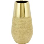 Ficha técnica e caractérísticas do produto Vaso 36cm Ceramica Dourado