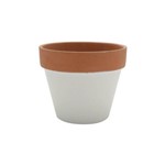 Ficha técnica e caractérísticas do produto Vaso Ceramica Decoraçao Colar Branco Terracota Pequeno 8x8x7cm Urban