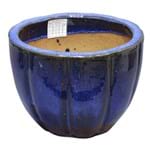 Ficha técnica e caractérísticas do produto Vaso Cerâmica Vietnamita Azul Grande