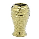 Ficha técnica e caractérísticas do produto Vaso de Cerâmica 20 5cm Dourado