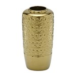 Ficha técnica e caractérísticas do produto Vaso de Cerâmica 20cm Dourado