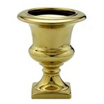 Ficha técnica e caractérísticas do produto Vaso de Cerâmica 23 5cm Dourado
