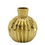 Ficha técnica e caractérísticas do produto Vaso de Cerâmica 22 5cm Dourado
