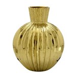 Ficha técnica e caractérísticas do produto Vaso de Cerâmica 27 5cm Dourado
