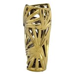 Ficha técnica e caractérísticas do produto Vaso de Cerâmica 38 5cm Dourado
