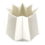 Ficha técnica e caractérísticas do produto Vaso de Ceramica Branco 17,1cm X 17,1cm X 14,5cm - Btc Decor