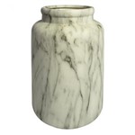 Ficha técnica e caractérísticas do produto Vaso de Cerâmica Catch Marmorizado 17,5x24cm - Branco