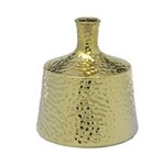 Ficha técnica e caractérísticas do produto Vaso de Ceramica 23cm Dourado